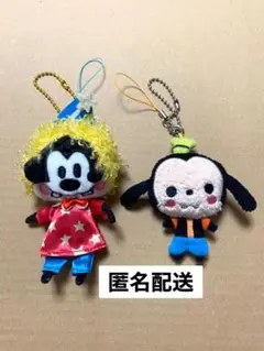 ディズニーストア　マックス　グーフィーぬいぐるみマスコット　ストラップ　ぬいバ