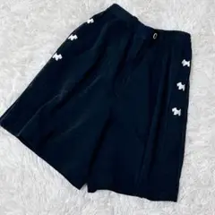 【c3618】Black&White ハーフパンツ　ネイビー