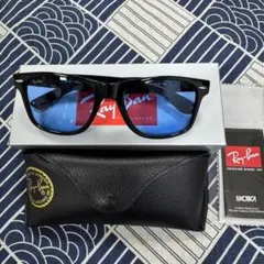 美品 Ray-Ban RB2140 青レンズ ケース付 24時間以内に発送