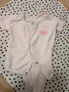 PETIT BATEAU ピンクロンパース 3m/60cm