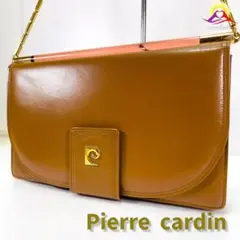 【美品✨】ピエールガルダンレディースショルダーバッグクラッチセカンドベージュ金