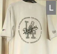 ドジャース　半袖　Tシャツ　Ｌ　 大谷翔平　MLB公式　　バックロゴ　グレー