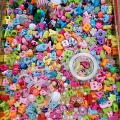 カラフルプラスチックビーズセット(大容量)