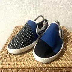 Rivierasリビエラ 40スリッポン ブルーパッチワーク　美品 25