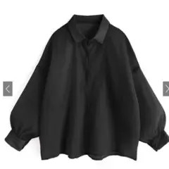 楊柳シフォンシャツ dk1109 グレイル GRL 黒 ブラック