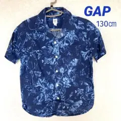 GAPリネン半袖シャツ ネイビー130㎝