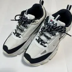 FILA(フィラ)厚底スニーカー FC5239 ホワイト/ネイビー 26.5cm