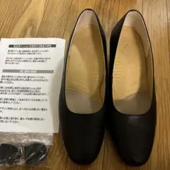未使用　黒パンプス　礼装　24.0EEEEE ビジネス用　足楽　幅広