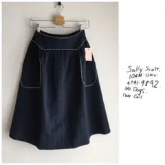 ⚫︎新品 サリースコット ダマスク柄 ひざ下丈 ポケット付き ジャガード スカート