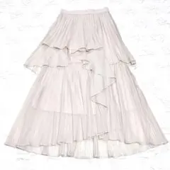 【極美品】24SS スナイデル ストレートプリーツティアードスカート PBEG