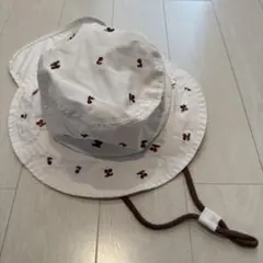 帽子チェリー柄刺繍バケットハット