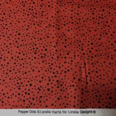 ロラライハリPepper Dots 赤生地　45㎝×110㎝