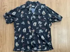 Schott/ショット/アロハシャツ/ブラック/XL/開襟/フルオープン/半袖