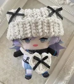 〖ホワイト〗 にじぱぺっと ネコ耳 ニット帽 ぬい服 にじぱぺ