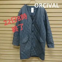 ORCIVAL ノーカラーコートレディース1