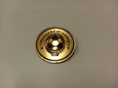 コレクター物 1986年 第10回全国少年サッカー大会 記念バッヂ 金色