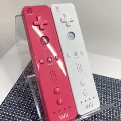 【フルメンテナンス】Wii WiiU リモコン ホワイト ピンク 2個セット a