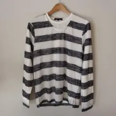 新品　BENO 長袖カットソー L ホワイト/グレー　重ね着　2枚セット