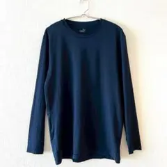 ☆【プーマ】ロングTシャツ プリントロゴ クルーネック スポーティー 長袖 L