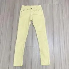 〔BacK&Forth〕スキニーパンツ ライトイエロー XS レディース