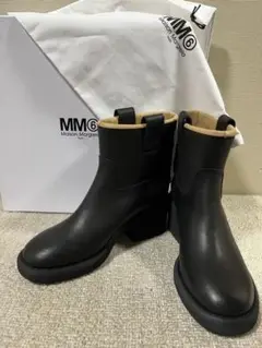 mm6 メゾン マルジェラ 厚底 レザー アンクル エンジニア ブーツ 黒 新品