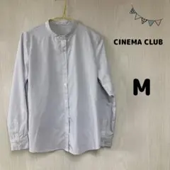 CINEMA CLUB バンドカラーシャツ ストライプ シンプル 美品 Mサイズ