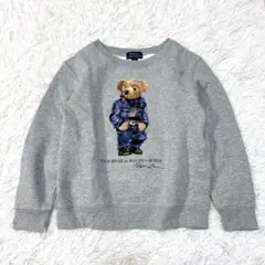 【人気】ポロラルフローレン ポロベア トレーナー グレー 120-130cm