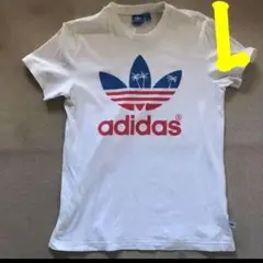 adidas ホワイト Tシャツ L