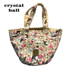 crystal ball クリスタルボール 総柄トートバッグ