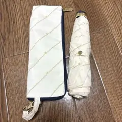 【美品】w.p.c 晴雨兼用 折りたたみ傘 星模様 クリーム色