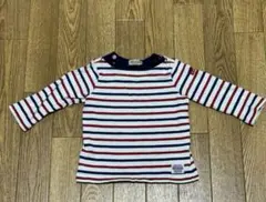 MIKI HOUSE ストライプ 長袖Tシャツ 80