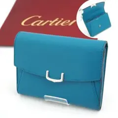 ✨未使用展示品✨　Cartier ミニ財布　Cドゥカルティエ　ドゥーブルC 刻印
