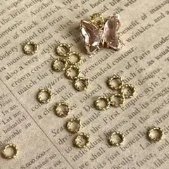 Ｎｏ．557〈4mm〉10点 14KGP ゴールド デザイン 丸カン ツイスト