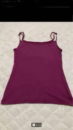 HI)難ありパープル Mサイズ キャミソール
