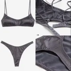 h&m ソフト サテン ブラレット & サテン ソング セット