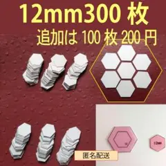 12mmヘキサゴンのペーパーライナー300枚と生地用テンプレート