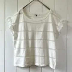 UNRELISH Tシャツ 半袖　レース　白 　38 綿50