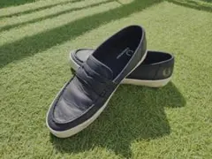 FRED PERRY 黒 レザー スニーカー　26cm