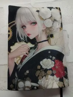 ブックカバー　夏牡丹②