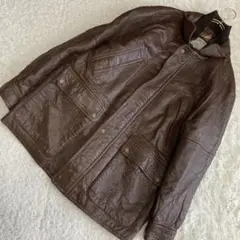Aquascutum レザージャケット ブラウン 40 大人 オシャレ