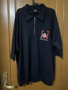 Disney Mickey Mouse ネイビー ポロシャツ L