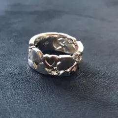 vintage silver k10 刻印 リング レトロ シンプル ハート