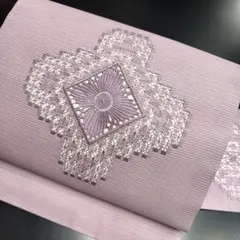 8-132 夏帯 夏物 名古屋帯 九寸 美品 正絹 着物 名古屋仕立て 単衣