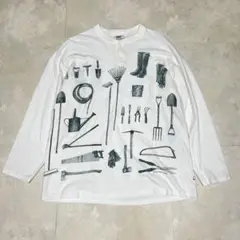 90'S rel.e.vant.products L/S Tee 農具 USA製