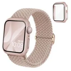 アップルウォッチ バンド 編み込み40／45mmに対応　レディース　ピンク