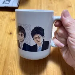 将棋ファン向けグッズ　棋士似顔絵　ホワイトマグカップ