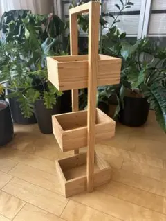 木製モダンシェルフ　コンランショップ CROSS FLOOR LIGHT STAND NATURAL SHADE BLACK｜5%point | THE