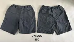 UNIQLO 撥水ナイロンショートパンツ150 ブラック　２枚セット