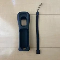 Wiiリモコン用★ジャケット★ストラップ★クロ