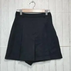 美品　GU ジーユー　ミニキュロット　ブラック【S】ウエスト後ろゴム　レディース